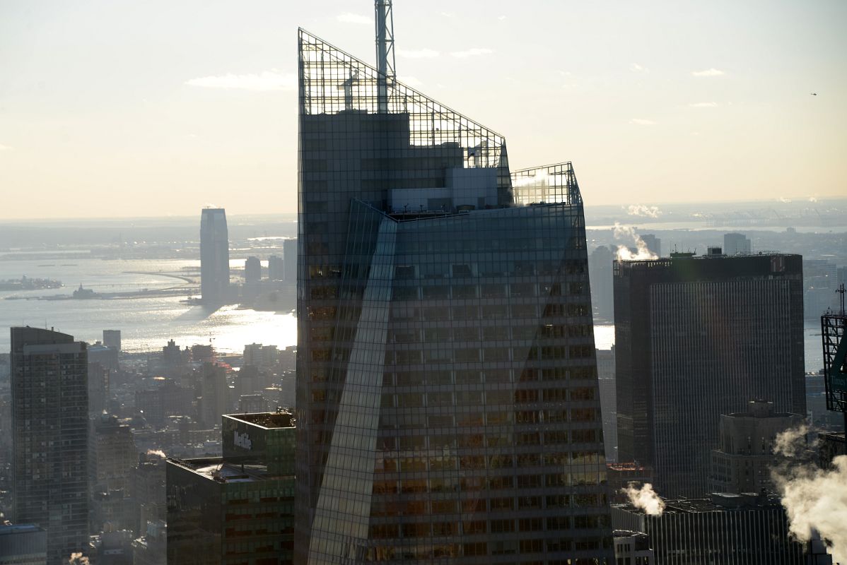 New York City Top Of The Rock 05B Southwest, Bank of America Tower, One Penn Plaza Close Up